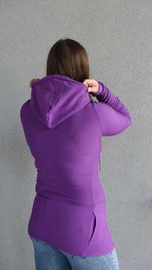 Pink Cement- Hoody- Deep Purple with Rose Gold