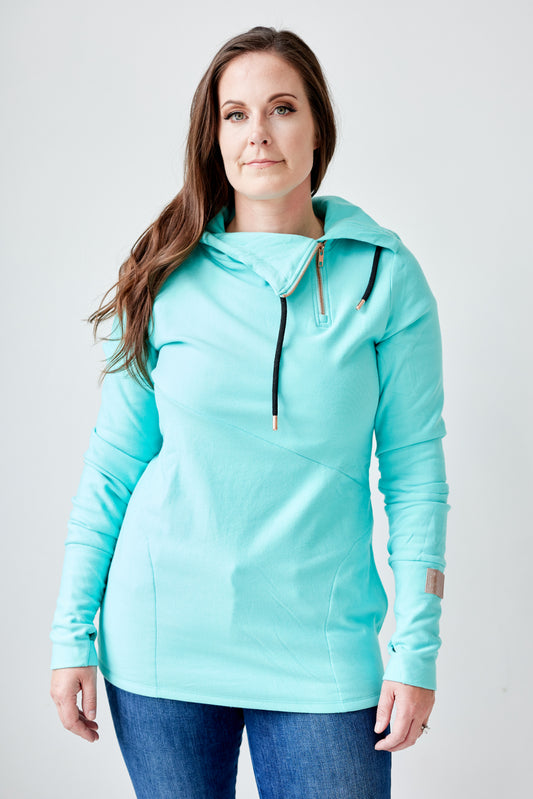 Pink Cement- 1/4 Zip- Bali with Black