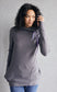 Pink Cement- 1/4 Zip- Grey with Purple- FINAL SALE